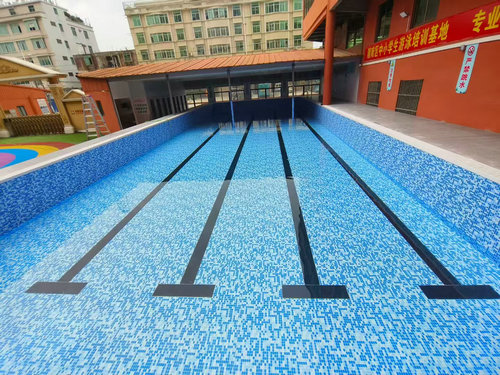 南阳学校钢结构拼装游泳池防水胶膜泳池项目